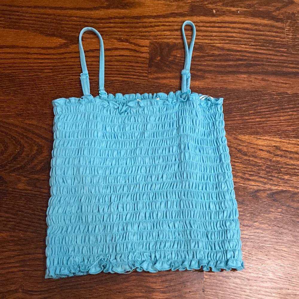 Blue crop top